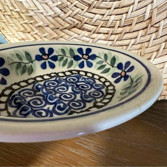 Polish Pottery Boleslawiec Hand Painted Ceramic Soap Dish - Picture 6 of 6